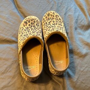 Dansko Leopard Print Clogs